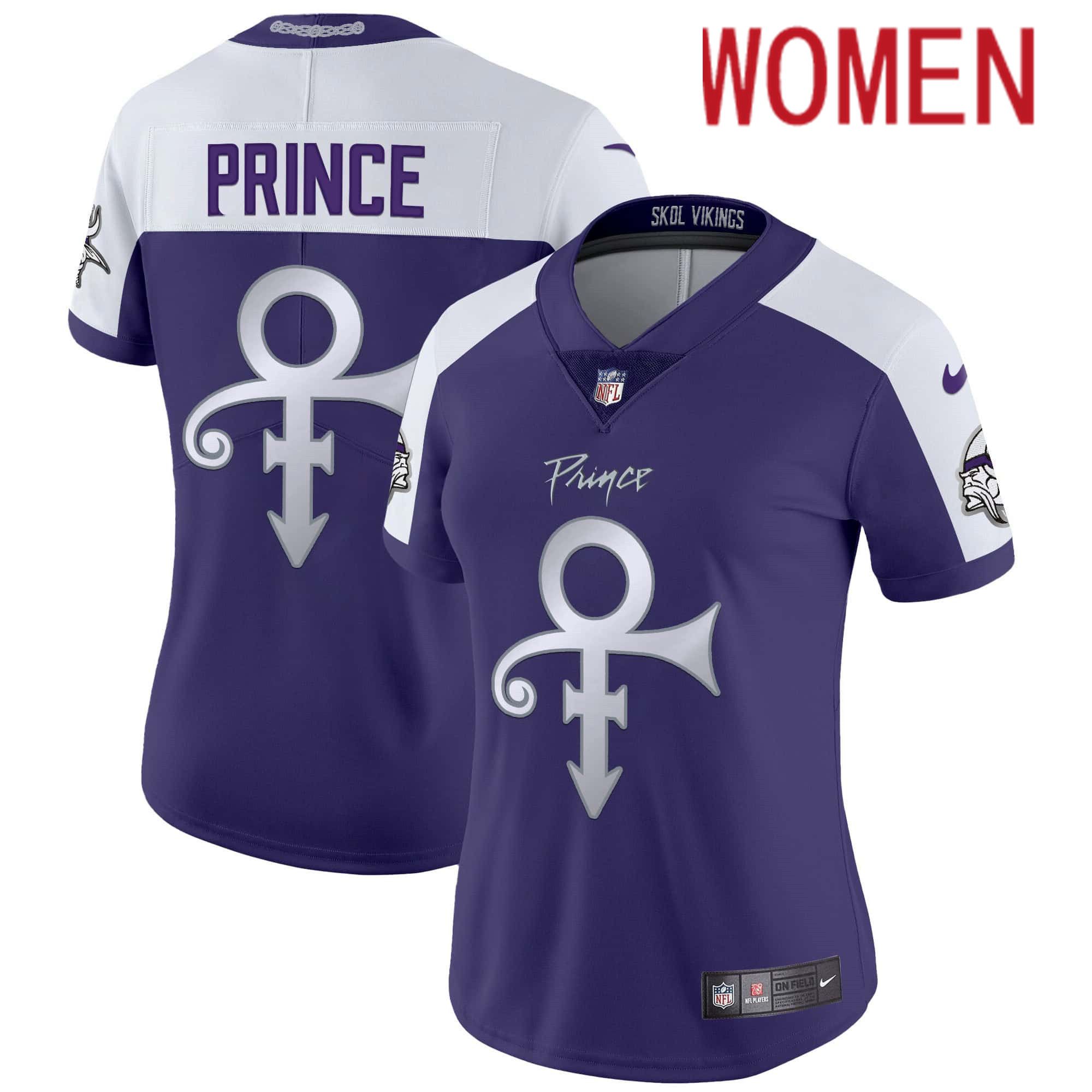 Women Minnesota Vikings Blank Purple 2024 Nike Prince Vapor Limited NFL Jersey
